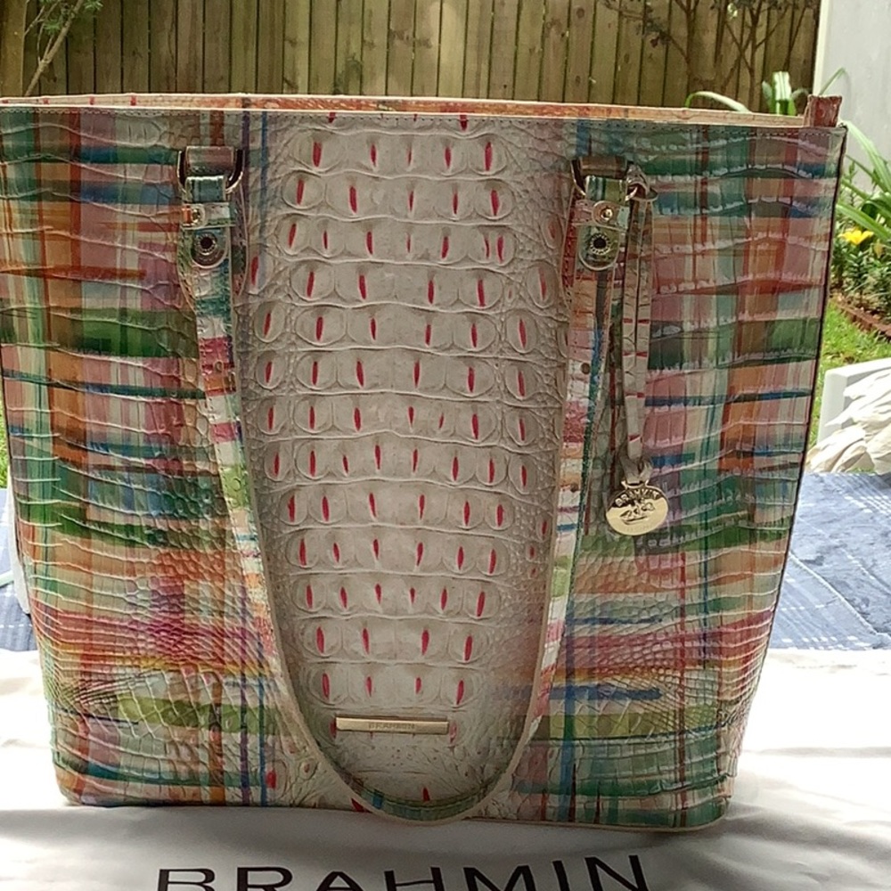 Brahmin Leather Handbag Ellen Tote in Sweet Tea NWT